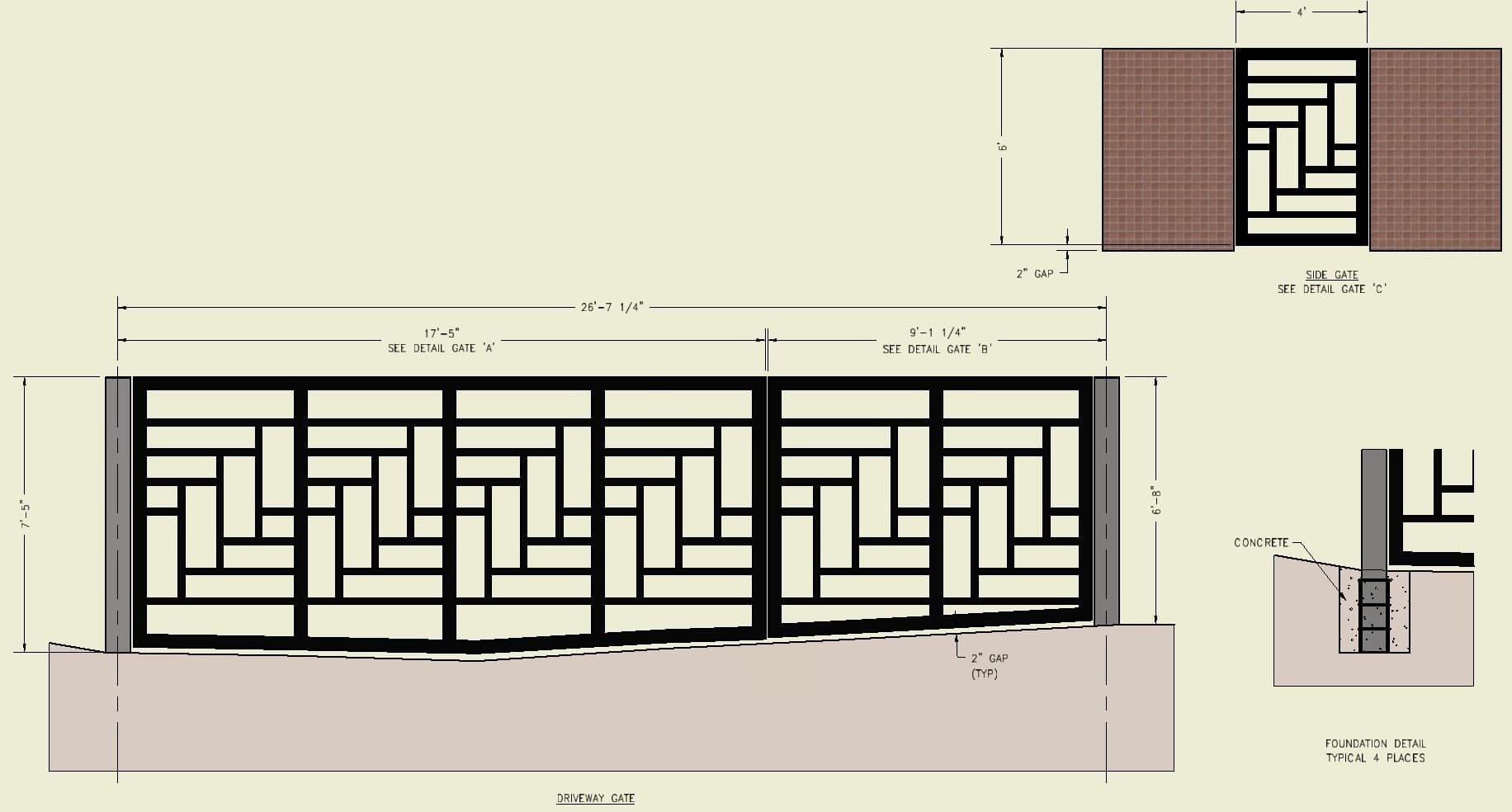 Custom Fence and Gate Layout Drawing