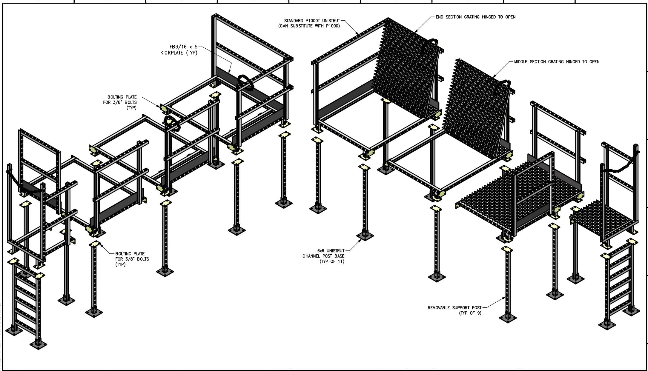 Engine Work Platform — Assembly Drawing